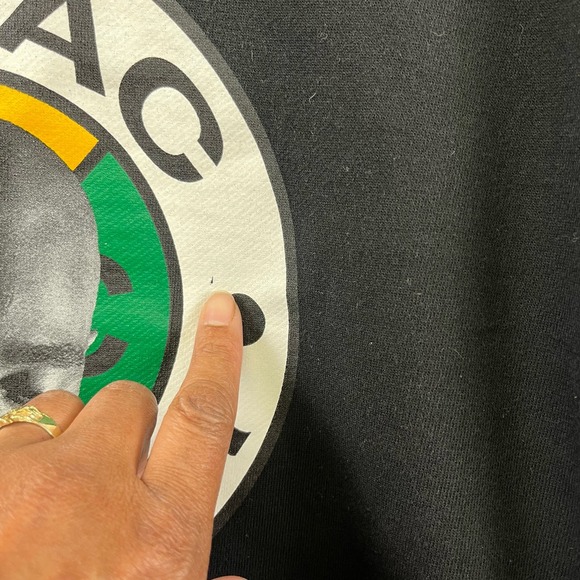 Vintage Cross Colors x Tupac 90's Hip Hop Black Crewneck Sweatshirt Large - Picture 11 of 11